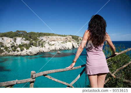 dark haired woman on holidays 9353615