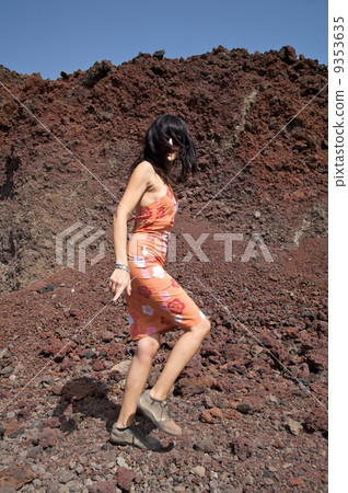 walking on volcanic area 9353635