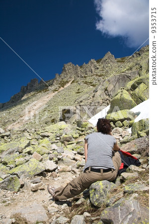 relax in front of mountain relax in front of mountain 9353715