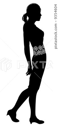 Woman profile silhouette Woman profile silhouette 9354604