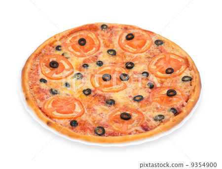 pizza with tomato and olives 9354900