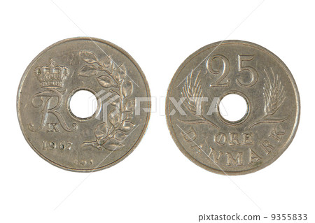 Danmark monet.Isolate. 9355833