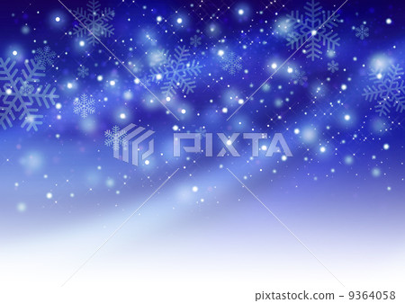Starry sky and snow competition (blue) 9364058