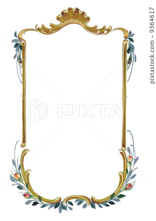 金框架和花 9364617