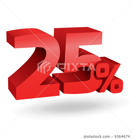 25 percent illustration 25 percent illustration 9364674