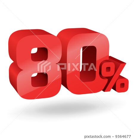 80 percent illustration 9364677