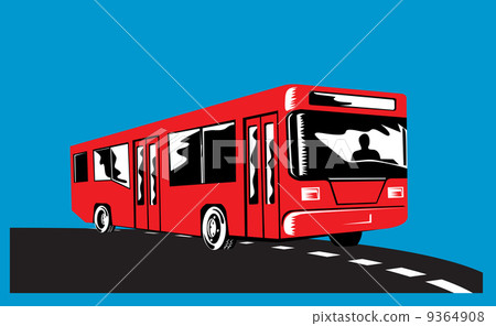 Coach Bus Shuttle Retro 9364908