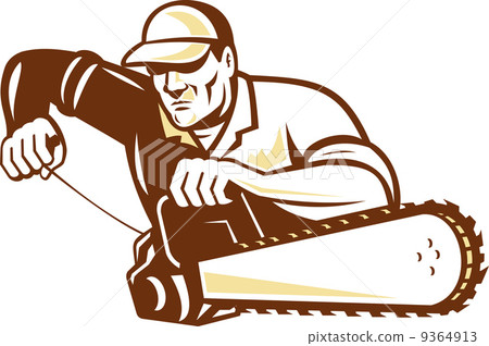 Lumberjack Tree Surgeon Arborist Chainsaw 9364913