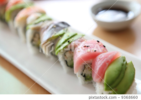 california rolls with salmon and avocado california rolls with salmon and avocado 9368660
