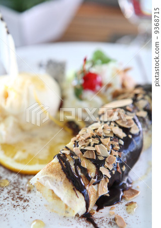 crepe with ice cream crepe with ice cream 9368715