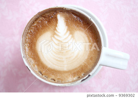 Hot Coffee in pink background Hot Coffee in pink background 9369302