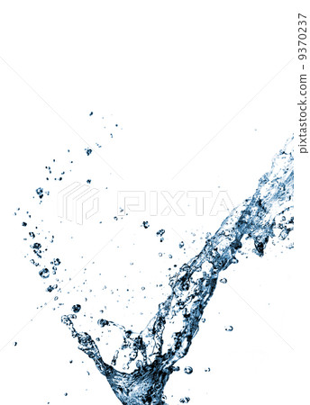 Stylish water splash. Isolated on white background Stylish water splash. Isolated on white background 9370237