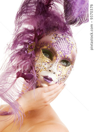 Beautiful young woman in carnival mask Beautiful young woman in carnival mask 9370376