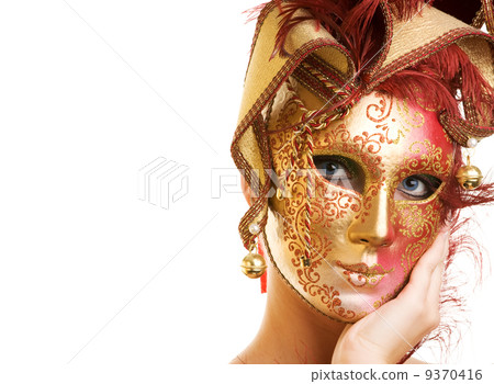 Beautiful young woman in carnival mask Beautiful young woman in carnival mask 9370416