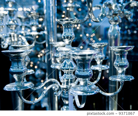 Vintage chandelier toned in blue 9371867