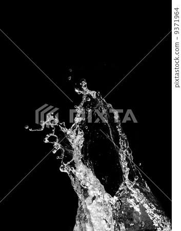 Stylish water splash. Isolated on black background Stylish water splash. Isolated on black background 9371964