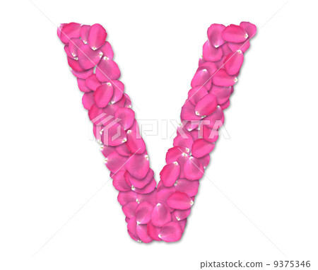 Font from rose petals Font from rose petals 9375346