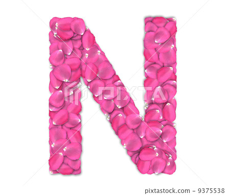 Font from rose petals Font from rose petals 9375538