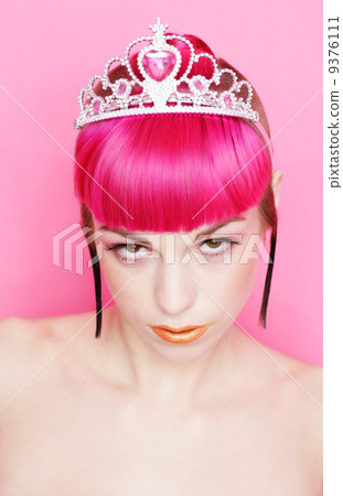Beauty princess pink punk portrait Beauty princess pink punk portrait 9376111