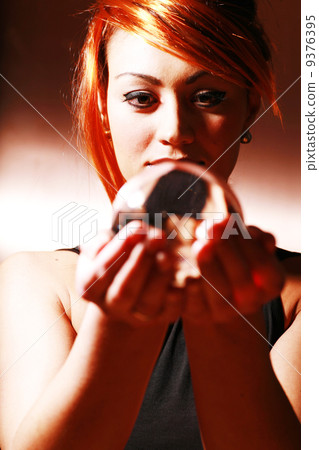 female Fortuneteller with glas globe female Fortuneteller with glas globe 9376395