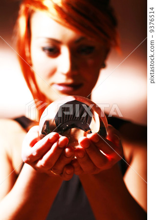 female Fortuneteller with glas globe female Fortuneteller with glas globe 9376514