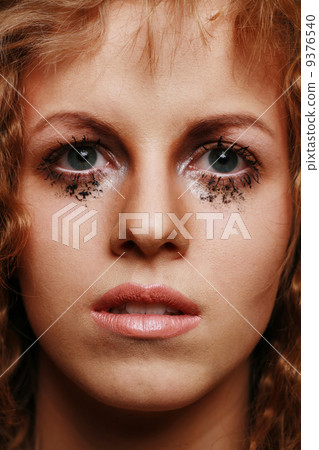 Beauty woman sad eyes desperate portrait Beauty woman sad eyes desperate portrait 9376540