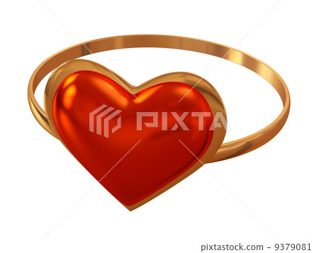 ring with a red heart ring with a red heart 9379081