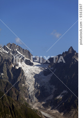 Icefall in high mountains 9381897