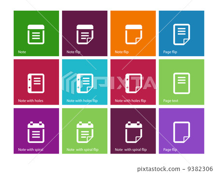 Notepad and sticky note icon set. Notepad and sticky note icon set. 9382306