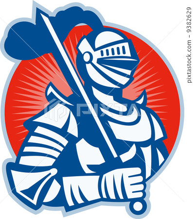 Knight Full Armor With Sword Retro Knight Full Armor With Sword Retro 9382629
