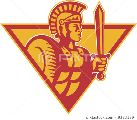 Roman Centurion Soldier With Sword And Shield 9383159