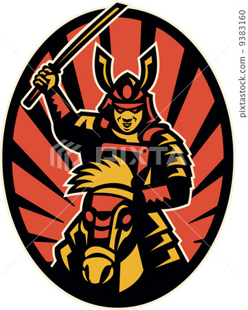 Samurai Warrior Riding Horse Katana 9383160