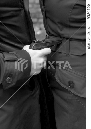 man threatens with a pistol man threatens with a pistol 9384100
