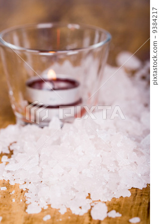 sea salt and candle 9384217