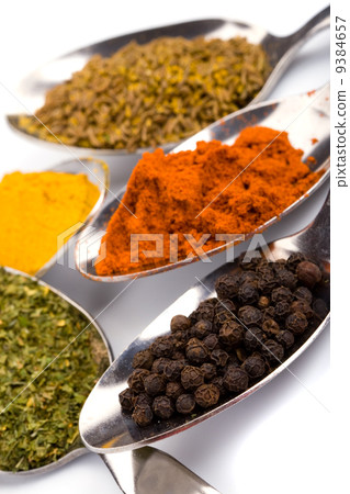 various ground spices 9384657