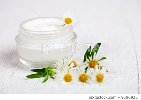 cream and chamomiles 9386923