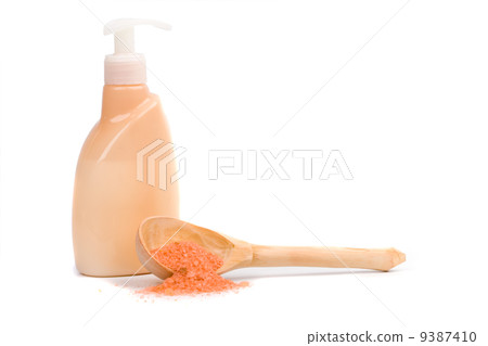 sea salt and liquid soap 9387410