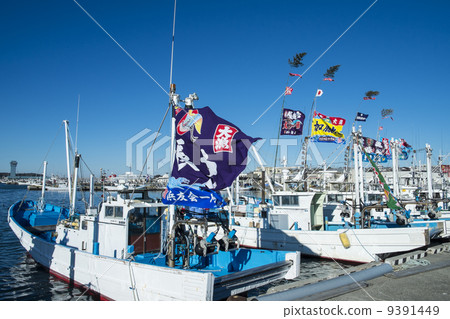 Big flag of Oarai Harbor 9391449