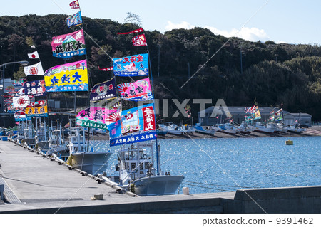 Big flag of Isozaki port, Ibaraki prefecture 9391462