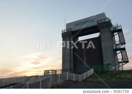 Watarase Seto Mizuhara No. 2 Flooded Water Gate Watarase Seto Mizuhara No. 2 Flooded Water Gate 9391730