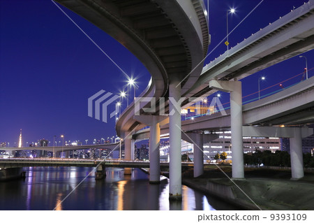 Night view of Ariake Junction 9393109