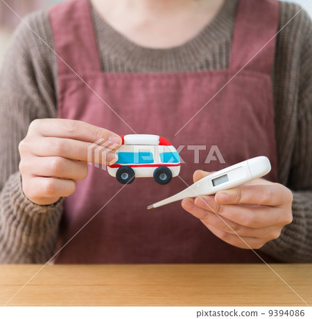 Thermometer and ambulance 9394086