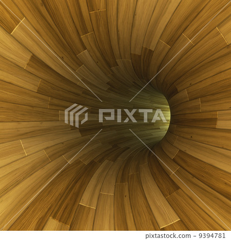 Wooden tunnel. Wooden tunnel. 9394781
