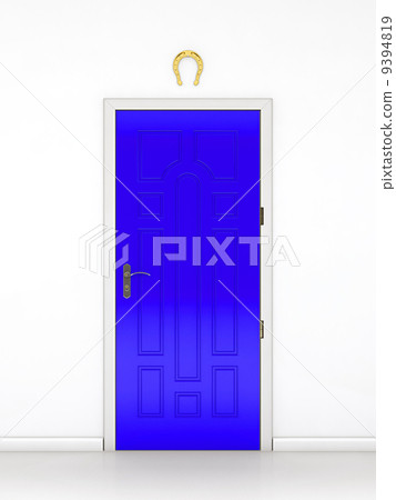Blue door and the golden horseshoe 9394819