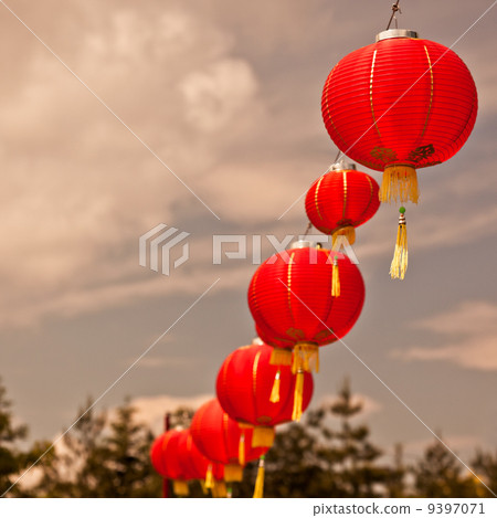 Red Chinese Paper Lanterns Red Chinese Paper Lanterns 9397071