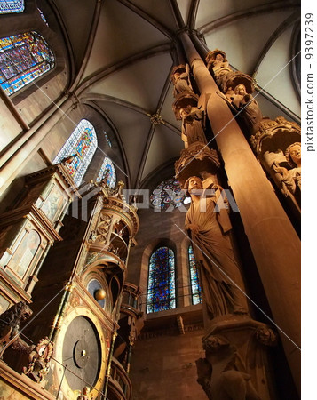 France Strasbourg Notre Dame Cathedral angel pillars and astronomical clocks 9397239