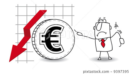 Euro is growing down 9397395