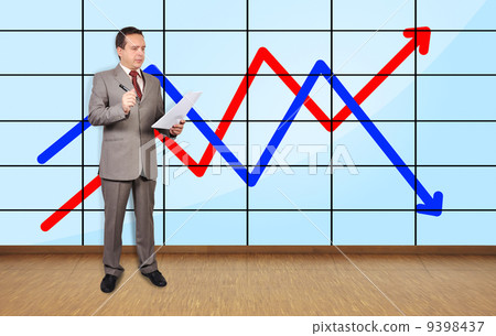 businessman in office and char businessman in office and char 9398437