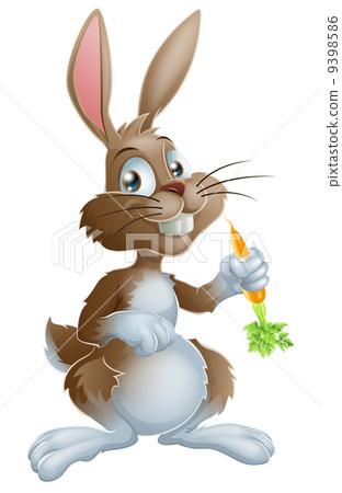 Bunny rabbit and carrot 9398586