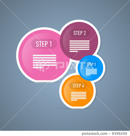 Tutorial Steps Infographic Four Tutorial Steps, Infographics Web Layout. - Stock Illustration ...
